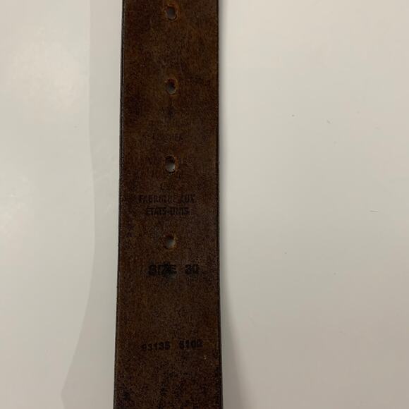 Leather Belt Size 30 Brown Leather - Picture 8 of 10